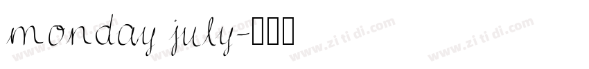 monday july字体转换